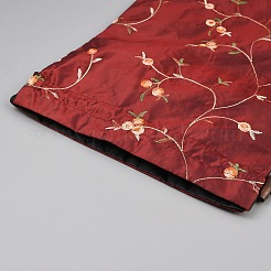 Вышитые цветы мешковина упаковочные мешочки сумки на шнурке&nbsp;LS-ABAG-WH0048-39C