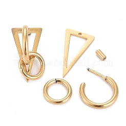 Серьги-полукольца из нержавеющей стали 304&nbsp;EJEW-F257-03G