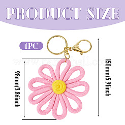Porte-clés fleurs en polyester&nbsp;KEYC-TAC00065-03