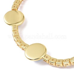 Emaille-Evil-Eye-Gliederarmband mit klaren Zirkonia-Tennisketten für Damen&nbsp;KK-E033-19G