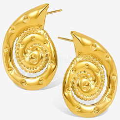 Elegantes pendientes de caracola de acero inoxidable 304&nbsp;RY3082-2