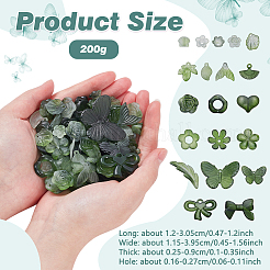 200 г прозрачных акриловых бусин&nbsp;OACR-NB0001-53A