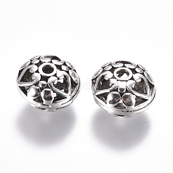 Сплавочные овальные бусины тибетского стиля &nbsp;PALLOY-I173-18AS