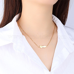 Colliers pendentifs en acier inoxydable 304 représentant une carte du monde pour femmes&nbsp;WGA8D0C-02
