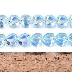 Chapelets de perles en verre transparent électrolytique&nbsp;X-EGLA-N056-01A-04