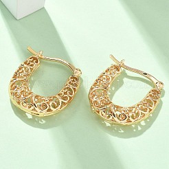 Orecchini a cerchio in ottone per le donne&nbsp;EJEW-G436-01G