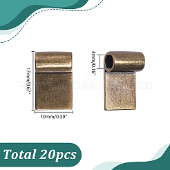 20 Stück Messing-Aufklebe-Bügel mit flachem Pad&nbsp;KK-AR0004-83