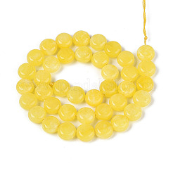 Окрашенные природные белый нефрит бисер пряди&nbsp;G-T143-16K