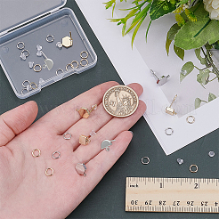 Наборы для самостоятельного изготовления квадратных и шестигранных латунных сережек-гвоздиков&nbsp;DIY-AR0004-44