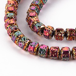 Гальванические бусины из натуральной лавы G-T114-72A