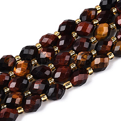 Натуральный красный тигровый глаз бисер пряди&nbsp;G-N342-53-8x6-04