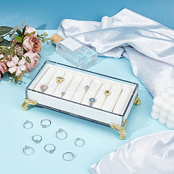 Акриловые органайзеры для колец-витрин&nbsp;ODIS-WH0030-215