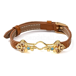 Verstellbare Armbandherstellung aus Rindsleder für Perlen&nbsp;BJEW-P394-05G