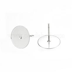 Фурнитура для сережек-гвоздиков из нержавеющей стали марки 304&nbsp;STAS-D448-088P-12mm