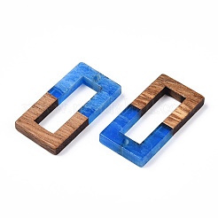 Pendentifs en résine transparente et bois de noyer&nbsp;RESI-ZX017-31