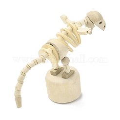 Bricolage dinosaure en bois petits animaux ornements de bureau&nbsp;DJEW-G023-07