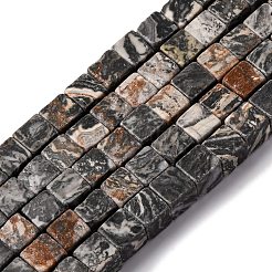 Натуральная карта каменные бусы пряди&nbsp;X-G-T139-8x8-45A