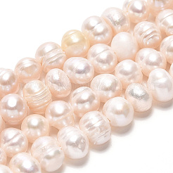 Brins de perles de culture d'eau douce naturelles&nbsp;PEAR-N013-05O-01