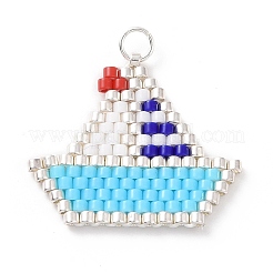 6pcs 6 estilos colgantes de semillas japonesas hechas a mano con tema del océano&nbsp;PALLOY-MZ00031