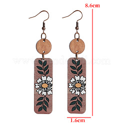 Деревянные болтающийся серьги&nbsp;FS-WG55ED2-01