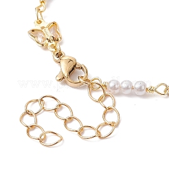 Realizzazione di braccialetti fatti a mano con catena a maglie in ottone a farfalla&nbsp;AJEW-JB01150-18