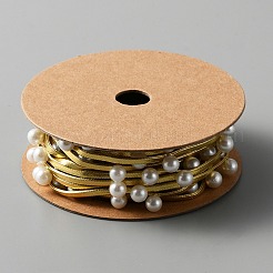 Polyester mit ABS-Perlenband&nbsp;OCOR-WH0067-62A