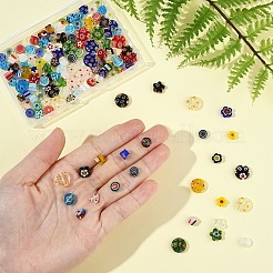 140шт 7 стиля стеклянные бусины миллефиори ручной работы&nbsp;LK-YW0001-11