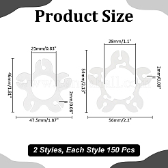 300 шт. 2 вида пластиковых держателей для воздушных шаров в форме цветка&nbsp;DIY-WR0005-02