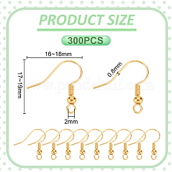 300 шт латунные серьги крючки&nbsp;KK-UN0004-55