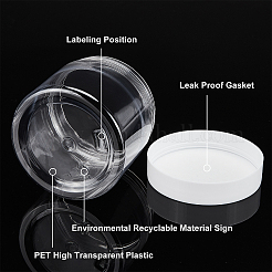 Contenitori di perline in plastica pet trasparente&nbsp;CON-PH0002-19B