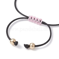 Braccialetto con ciondolo a forma di trifoglio smaltato in lega&nbsp;BJEW-JB09962-03