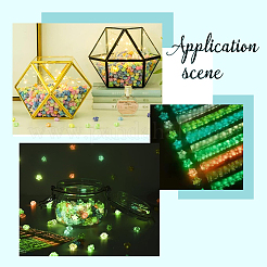 4 Satz leuchtendes Origami-Papier mit Glückssternen&nbsp;DIY-SC0027-36B