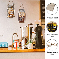 Подвеска из дерева&nbsp;WOOD-WH0140-001