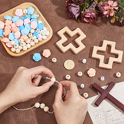 DIY-Kits zur Herstellung von Kreuzanhängern aus Holz&nbsp;RESI-PH0002-64