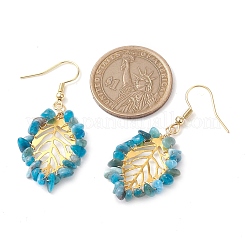 Серьги с подвесками из смешанных натуральных и синтетических драгоценных камней&nbsp;EJEW-JE05695-01