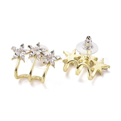 Серьги-гвоздики с кристаллами и стразами&nbsp;EJEW-C006-05