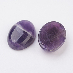 Natürliche Amethyst flach zurück Cabochons&nbsp;G-G741-18x25mm-17