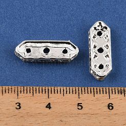 Barre distanziatrici in ottone e cristallo con strass&nbsp;RB-T019-01F-S