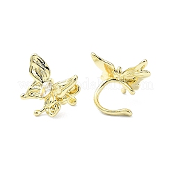 Orecchino a polsino con micro pavé di zirconi cubici placcati in ottone&nbsp;EJEW-C086-11G