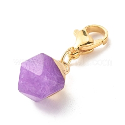 Pendentif en pierre naturelle ronde taillée en étoile décore&nbsp;HJEW-JM00587