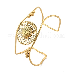 Браслеты-манжеты из нержавеющей стали 304 для женщин&nbsp;BJEW-Z091-05G-02