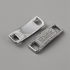 1 par de dijes de conector de circonita cúbica transparente con micropavé de latón&nbsp;FIND-AR0002-41