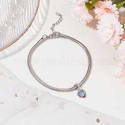 1 pz. 925 ciondoli pendenti europei in argento sterling con zirconi cubici trasparenti anti-ossidazione&nbsp;FIND-BBC0002-86