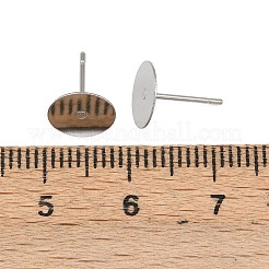 Configuraciones para aretes con clavija redonda plana de acero inoxidable quirúrgico 316 resistente al deslustre&nbsp;X-STAS-R073-06A