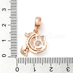 Стеллажное покрытие латунь проложить прозрачный кубический цирконий европейские подвески с подвесками&nbsp;KK-K349-18