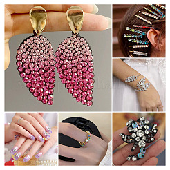 Заостренные заднее стекло горный хрусталь кабошоны&nbsp;RGLA-YS0001-04C