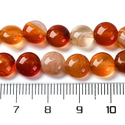 Fili di perline agata rosso naturale&nbsp;G-T047-A02-01