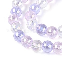 Стеклянные бусины с гальваническим покрытием &nbsp;EGLA-N019-6mm-06