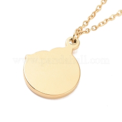 Женское ожерелье с подвеской в виде хвоста кита из нержавеющей стали 304 с ионным покрытием (IP)&nbsp;NJEW-F294-06G