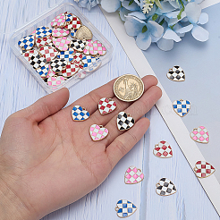 48шт 4 цвета сплава эмалевые подвески&nbsp;ENAM-ME0001-15